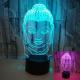 Gift custom Buddha image dimming 3D LED night lights creative kindergarten school bank Christmas gift