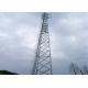 AWS D1.1 Silver Mobile Telecom Tower 50m Height Arc Welding ISO Certificated