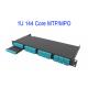 1U 144 Core Fiber Optical MTP MPO Patch Cord OM4 12 Core Boxes Magenta Low Loss
