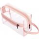 Pink Clear Toiletry Bag for Women, Travel Waterproof Cosmetic Makeup Organizer Bag for Shampoo, Toiletries Accessories