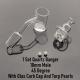 18mm Male Smoking Quartz Banger 45 Degree 25mm With Carb Cap And Terp Pearls