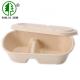 2 Compartments Bagasse Food Containers