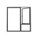 SKATE 75 Aluminum Casement Windows With 304 Stainless Steel Mesh Screen