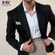 Anti-Wrinkle T/R Fabric Men's Slim Fit Blazer for End Autumn and Winter Dinner Dress