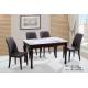 Hard Granite Table Shelf Modern Dinette Sets Comfortable Seating Experience