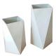 Easy to assemble high white planters vertical flower pots