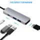 USB C  HUB Adapter for MacBook Pro 2016/2017,4 in 1 USB 3.1 USB-C to  Output,2-Ports USB 3.0