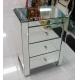 UK Style Mirrored Night Stands Metal Slider Drawer Customized Size