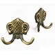 Hand Rubbed Bronze Coat Hat Hooks Smooth Lines  Europe Traditional Style