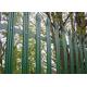 Pvc Coated Green Steel Palisade Fencing Europe 2.4mm Pale For Railway