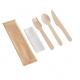 160mm JFB Craft Disposable Kraft Paper Wooden Cutlery Set With Napkins