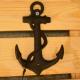 Decorative Anchor Shape Black Iron Coat Hooks Cast Iron Crafts