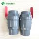 Manual PVC/UPVC Flexible Ball Valve for Water Supply Steel Handle and Two Pieces