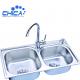 SUS304 Stainless Steel Kitchen Sink Press Kitchen Sink Double Bowl Kitchen Sink With Faucet