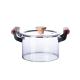 Double Ears 3L Clear High Borosilicate Glass Soup Pot