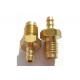 Anodized Custom Precision Machined Parts Brass Material Gold Color