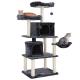 Deluxe Songmics Cat Tree , Cat Climbing Pole For Small Spaces Engineered Wood