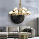 Iron Gold Milk White Glass Modern Hanging Pendant Lights G9 Light source