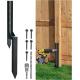 Metal Fence Post Repair Stakes for Durable Support of Leaning or Decaying Fences