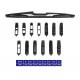 Weatherproof Auto Composite Wiper High Density Rain Quiet Windshield Wipers