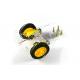 White Yellow Small Two Drive Smart Car Diy Robot Kit 20cm x 15.5cm x 6.5 cm