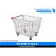 Medium Duty Wire Steel Supermarket Metal Storage Cage With Wheels For Retailers