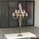 Circle Metal And Crystal Candelabra 10 Arms 3 Arm Gold Wedding Centerpieces
