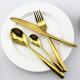 Newto NC222 Cosmopolitan gold dinnerware/gold flatware/colorful cutlery
