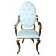 Popular bride and groom chair big oval back chair gold X leg for wedding event