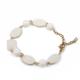 Natural Stone Bracelet with Gold stainless steel chain