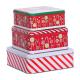 Christmas tin, 3-set tin, decorative tin, metal packaging, promotional tin, customized tin, food grade tin box