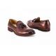 Summer Brown Mens Leather Loafers Shoes Slip On Brogue Tassel Loafers