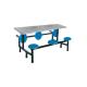 Backrest Seat Table Foldable Stainless Steel Office Furniture Restaurant Canteen