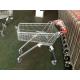 Customized Curved Handle Supermarket Shopping Trolley 100L Basket Volume