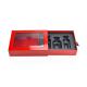 20*15*5cm Red Perfume Gift Boxes Black Stamping Logo With Black Ribbon