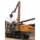 Yellow Color Excavator Boom Arm , Piling Attachment For Excavator