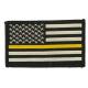 US FLAG YELLOW LINE TOW TRUCK SECURITY POLICE FIRE EMBROIDERY PATCH