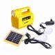 lighting power supply solar energy solar power system with USB charger FM radio led bulb yellow/black