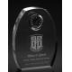 obsession crystal clock award/3d laser clock award/2d laser engraving clock crystal award