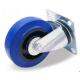 3'' trolley wheels rubber caster zinc plated plastic casters 75mm