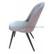 Gentle Satiny Multi Colored Upholstered Dining Chairs Black Powder Coated Leg