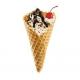 Delicious Ice Cream Chocolate Wafer Cones Golden Color OEM Service