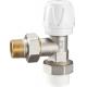 4101 Angle Type Multi-turn Brass TRV Valve for Radiator Supply DN20 Nickel Plated with PP-R Adapter x Flex. Male Nipple