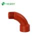Brown Red Pn16 Pph Thread Fittings Pipe Elbow Bridge Elbow in with Welding Connection
