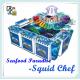 8P Squid Chef Suchi Fisihing Catching Arcade Amusement Game Machine