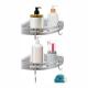 Strong Adhesive Shower Caddy with Hooks for Brushes and Sponges