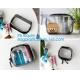 Promotion reusable clear printed transparent zipping storage cosmetic toiletry pvc makeup bag for travel make up, handle