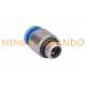 Round Male Straight Push To Connect Pneumatic Hose Fittings 1/4'' 8mm