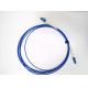 Blue LC UPC 3.0MM PVC Simplex Flexible Armored  Fiber Optic Patch Cable , Rodent-resistant