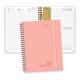 Pink Softcover Spiral Custom Planner 2023 Daily Weekly Schedule Monthly Tabs